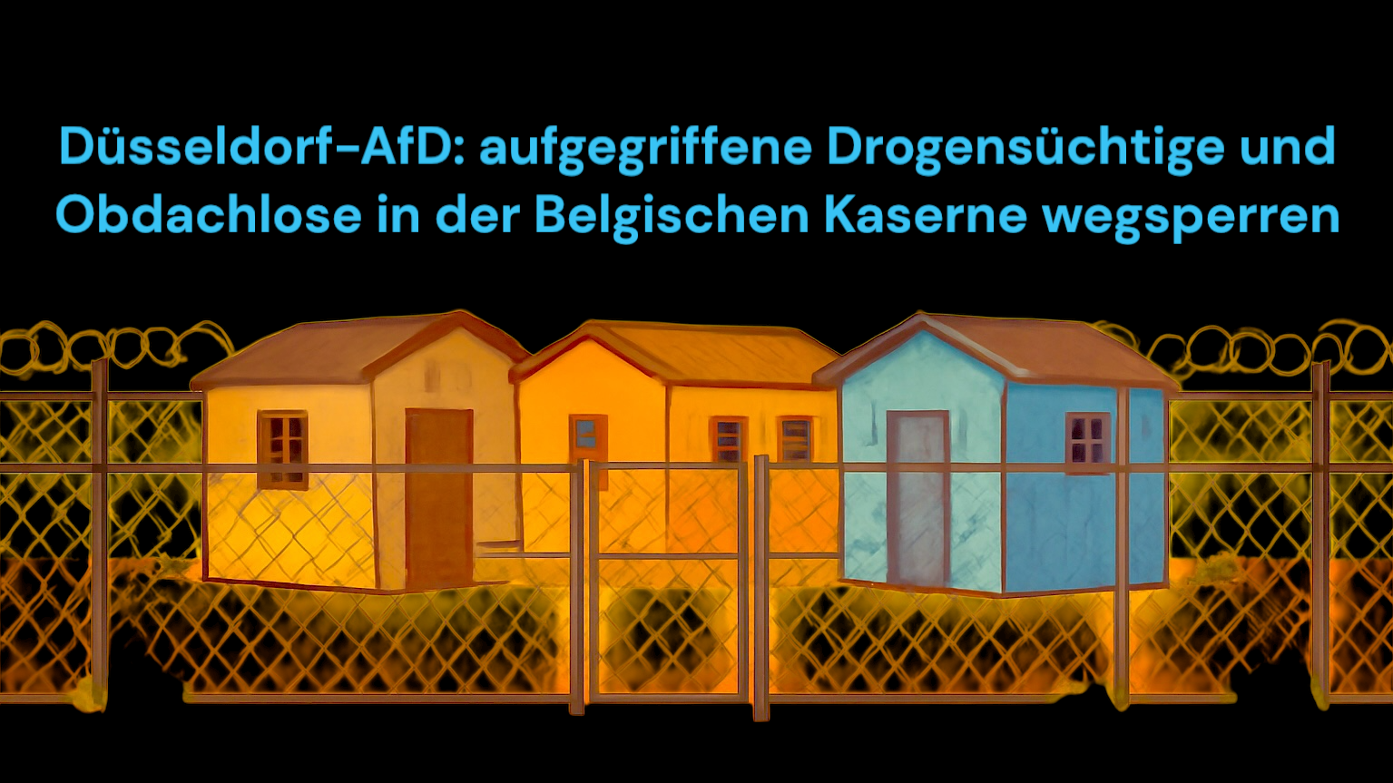 Die AfD in Düsseldorf, viel Obdachlose wegsperren