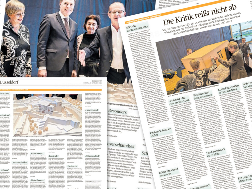 Leserbriefe in der RP zur neuen Oper in Düsseldorf