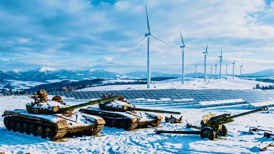 Solar- und Windenergie-Infrastruktur kann nicht so schnell im Krieg zerstört werden.
