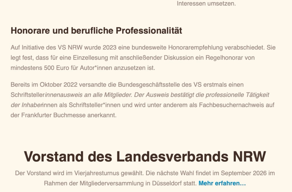 Kritik an der Gewerkschaft der Schriftsteller