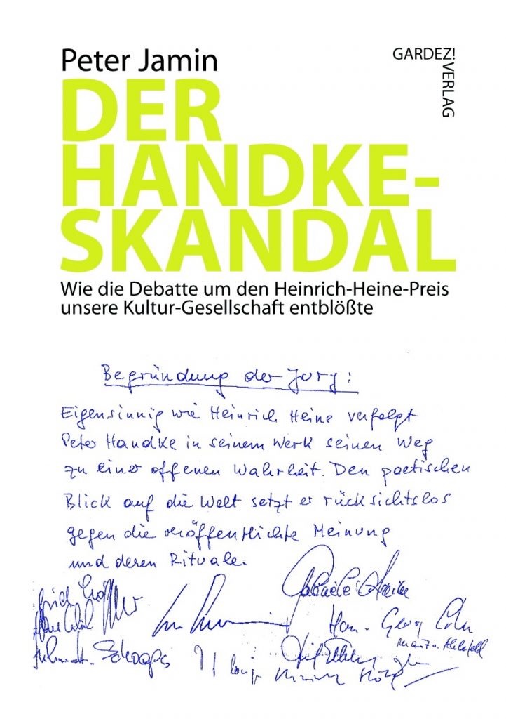 Wer nicht abwarten möchte und alle Kapitel komplett lesen will, hat dazu nur noch begrenzt Gelegenheit: Von dem Buch gibt es noch eine Restauflage. Das Buch kann zum Sonderpreis von 12,60 € inkl. Versand unter folgendem Link beim Magenta-Verlag bestellt werden. https://magenta-verlag.de/produkt/der_handke_skandal/