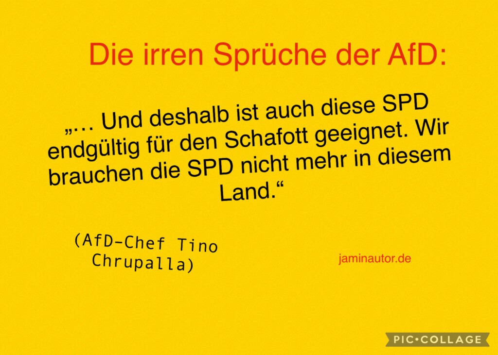 AfD-Hetze gegen Politiker demokratischer Parteien.