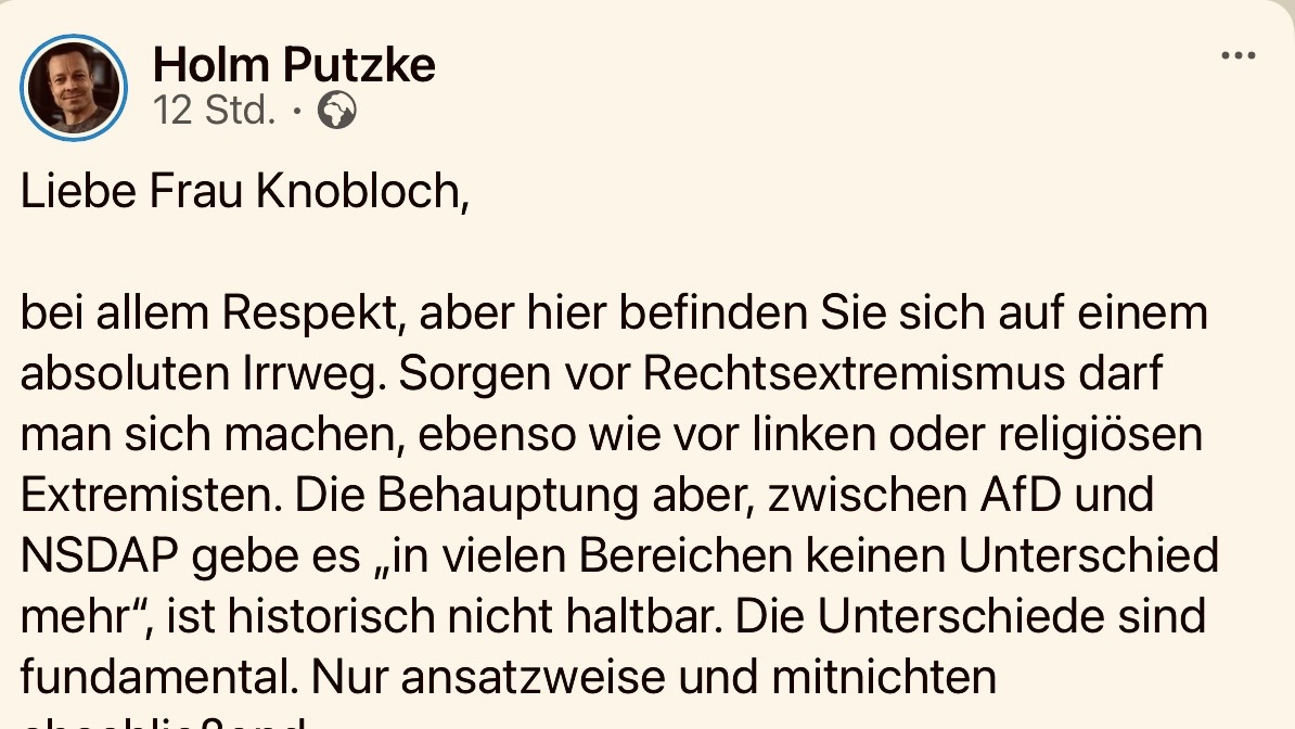 Streitbarer Hochschulprofessor Holm Putzke aus Passau wirft der ehemaligen Präsidentin des Zentralrats der Juden in Deutschland, Charlotte Knobloch, Geschichtsverfälschung vor