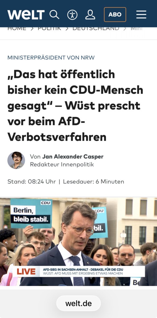 Deutschland benötigt jetzt eine breite, öffentliche Debatte über ein Verbot der in Teilen rechtsextremen AfD